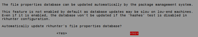 rkhunter reconfig screen 3